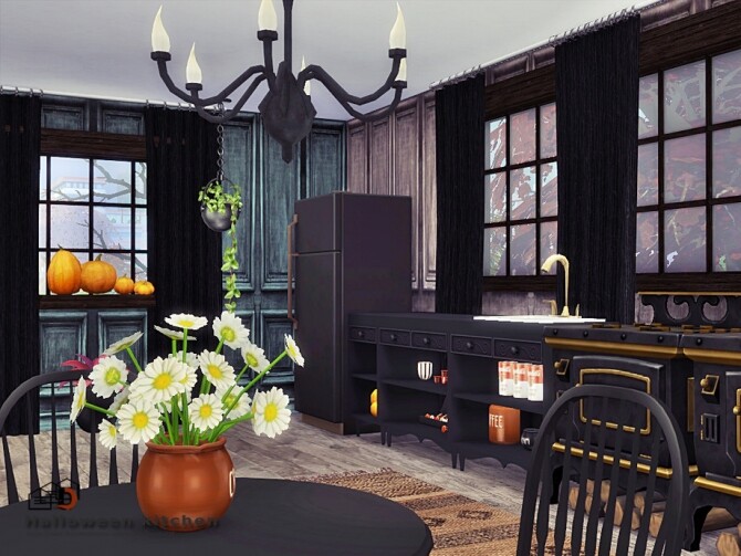 Sims 4 Halloween kitchen by Danuta720 at TSR