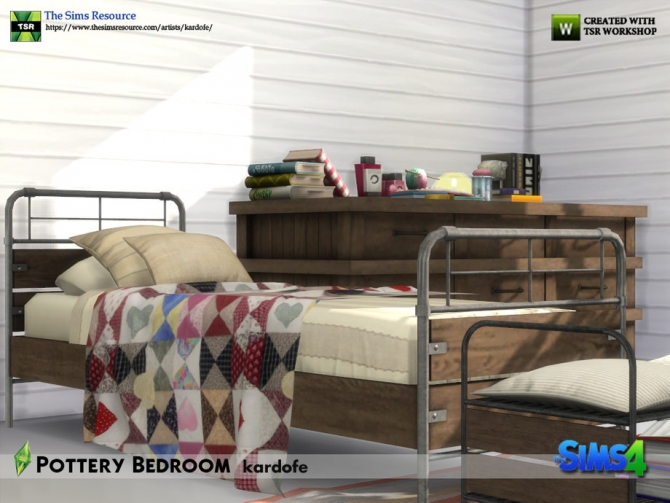 Pottery Bedroom by kardofe at TSR » Sims 4 Updates