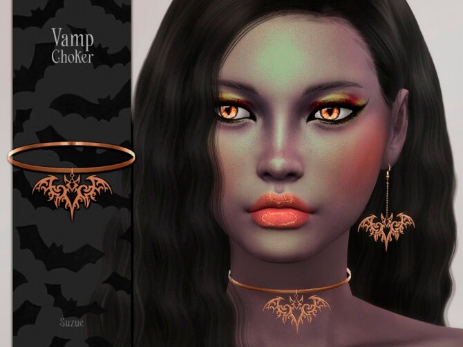 Sims 4 Vamp Choker by Suzue at TSR