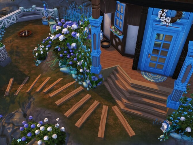 Sims 4 Blueberry Witch Small Home by VirtualFairytales at TSR