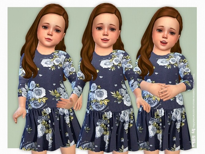 Sims 4 Fenia Dress by lillka at TSR