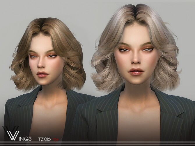 Sims 4 WINGS TZ1016 hair by wingssims at TSR