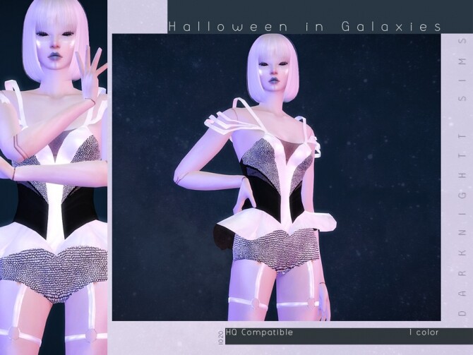 Sims 4 Halloween in Galaxies outfit by DarkNighTt at TSR