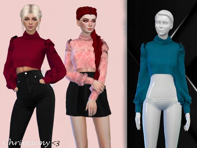 Sims 4 Turtleneck Sweater by chrimsimy at TSR