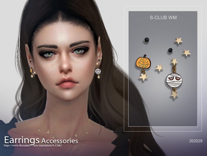 Sims 4 Halloween earrings 202029 by S Club WM at TSR