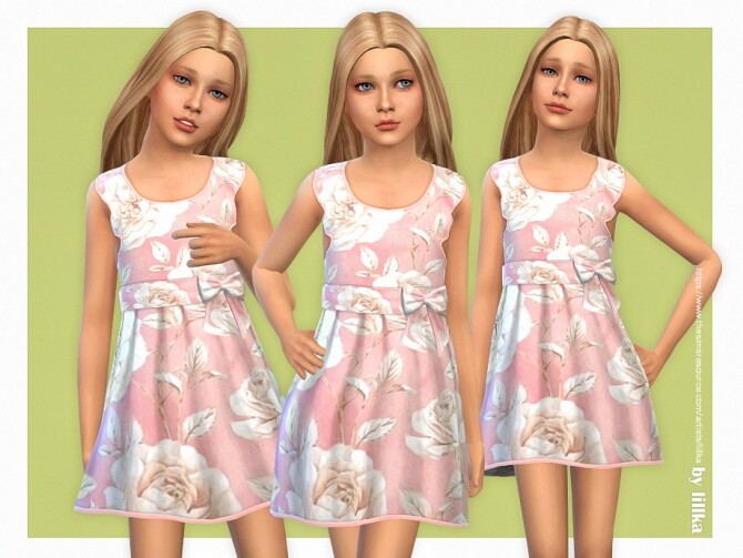 Sims 4 Babette Dress by lillka at TSR