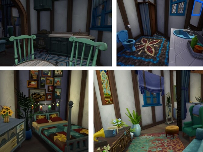 Sims 4 Blueberry Witch Small Home by VirtualFairytales at TSR