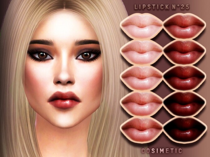 Sims 4 Lipstick N25 by cosimetic at TSR