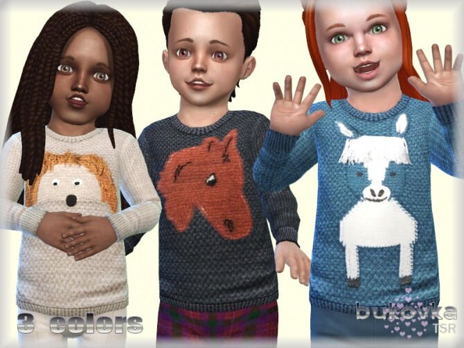 Sims 4 Sweater Animals by bukovka at TSR