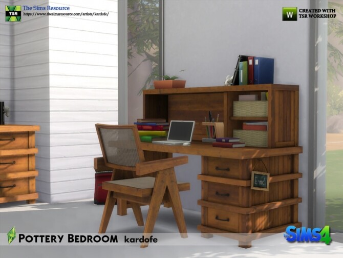 Sims 4 Pottery Bedroom by kardofe at TSR