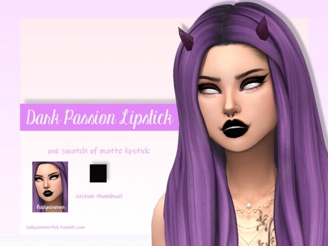 Sims 4 Dark Passions Lipstick by LadySimmer94 at TSR