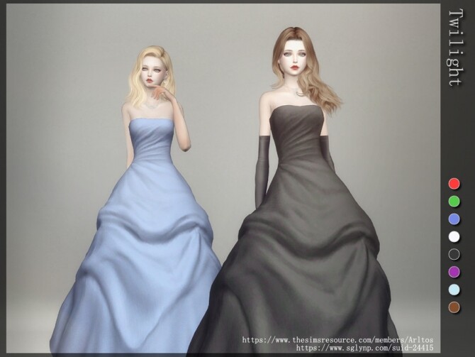 Sims 4 Twilight gown by Arltos at TSR