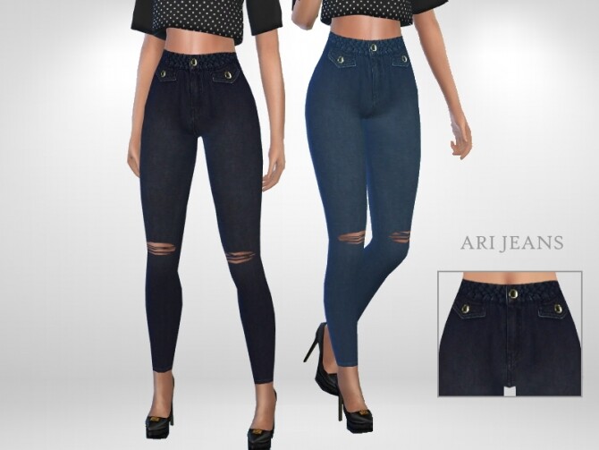 Sims 4 Ari Jeans by Puresim at TSR