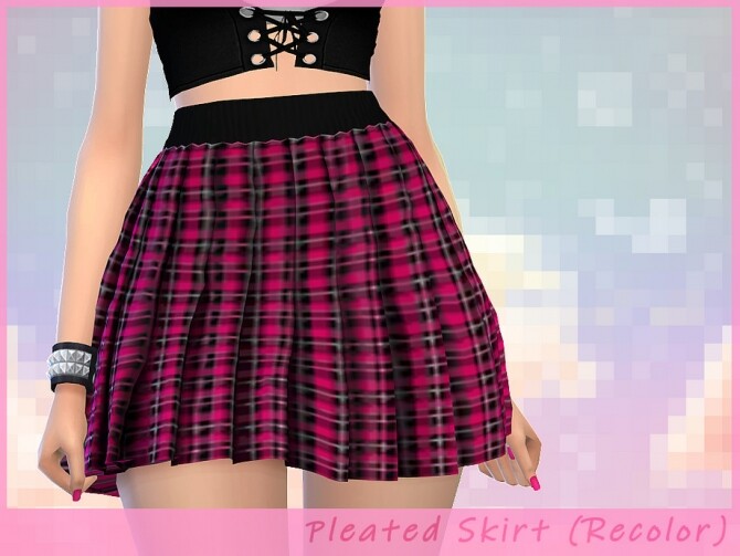 Sims 4 Pleated Skirt Recolor by Saruin at TSR