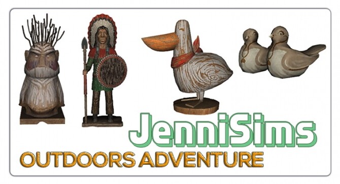 Sims 4 CLUTTER DECORATIVE WOOD 4 ITEMS at Jenni Sims