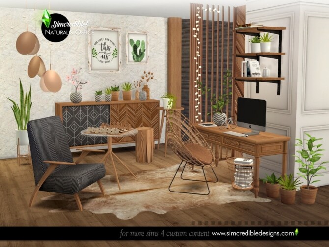 Naturalis Office by SIMcredible at TSR » Sims 4 Updates