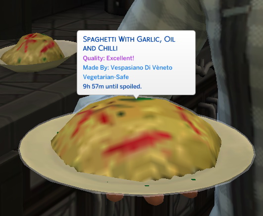 Sims 4 Spaghetti With Garlic, Oil and Chilli by RobinKLocksley at Mod The Sims