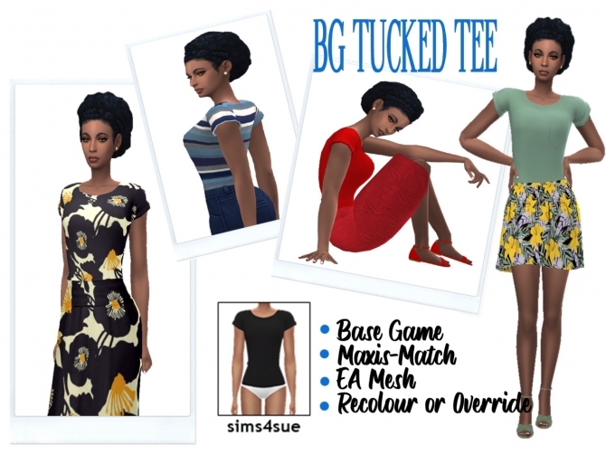 BG TUCKED TEE at Sims4Sue » Sims 4 Updates