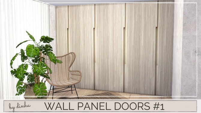 Sims 4 Wall Panel Doors #1   5 Swatches at Dinha Gamer