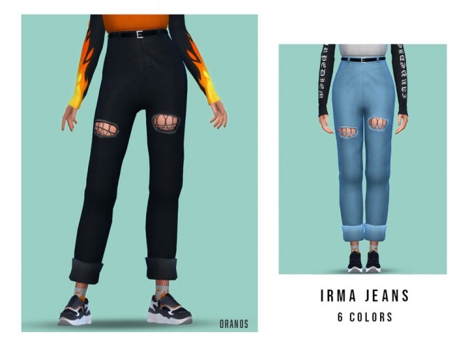Sims 4 Irma Jeans by OranosTR at TSR