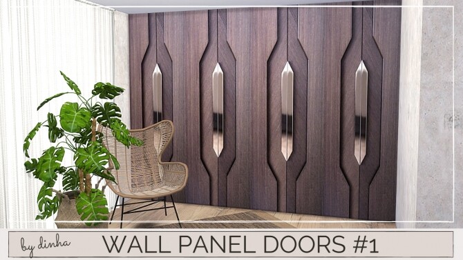 Sims 4 Wall Panel Doors #1   5 Swatches at Dinha Gamer