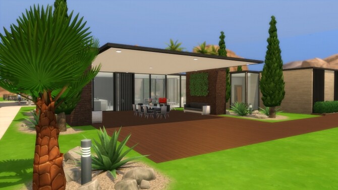 Sims 4 The Oasis Modern House N.09 by Fivextreme at Mod The Sims