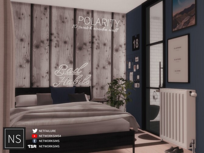 Sims 4 Polarity Wooden Walls by networksims at TSR