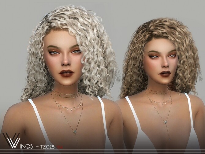 Sims 4 WINGS TZ1028 hair by wingssims at TSR