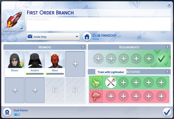 Sims 4 Star Wars Clubs by Lebbion at Mod The Sims