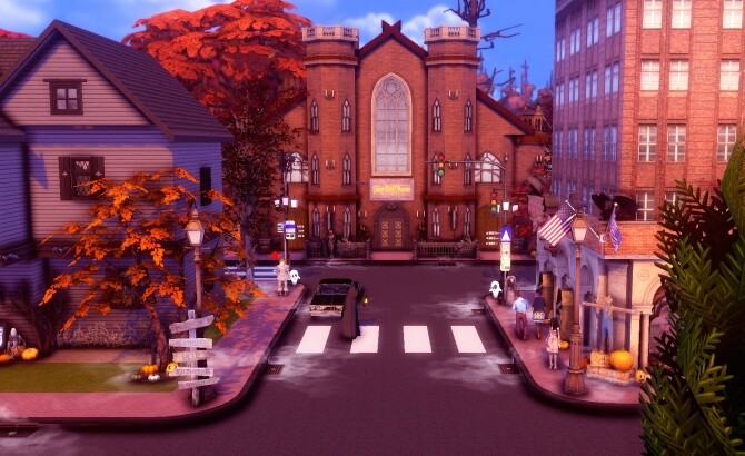 Sims 4 Small Salem   The city of witches at Lily Sims