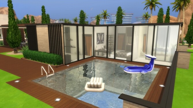 Sims 4 The Oasis Modern House N.09 by Fivextreme at Mod The Sims