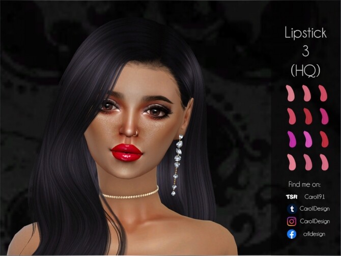 Sims 4 Lipstick 3 HQ by Caroll91 at TSR