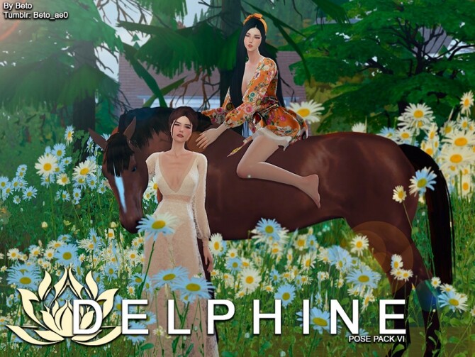 Sims 4 Delphine VI Pose pack by Beto ae0 at TSR