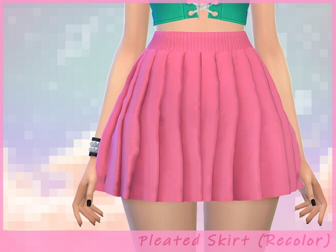 Sims 4 Pleated Skirt Recolor by Saruin at TSR