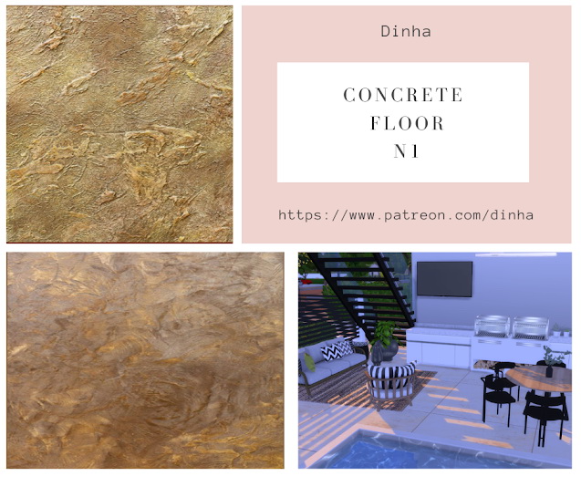 Sims 4 Concrete Floor N1   7 Swatches at Dinha Gamer