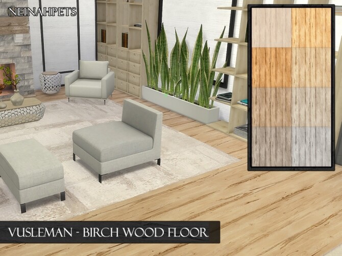 Sims 4 Vusleman Birch Wood Flooring by neinahpets at TSR