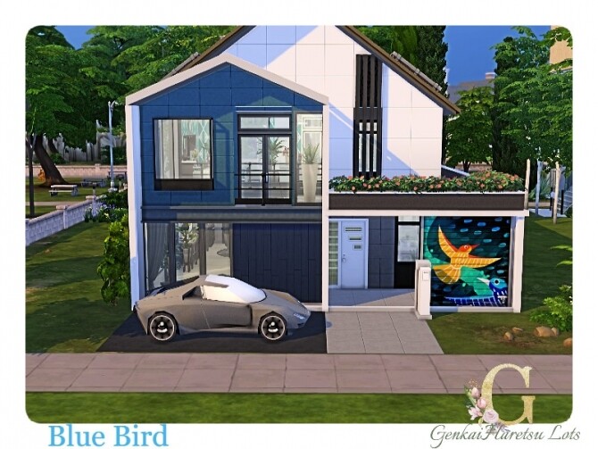 Sims 4 Blue Bird Home by GenkaiHaretsu at TSR