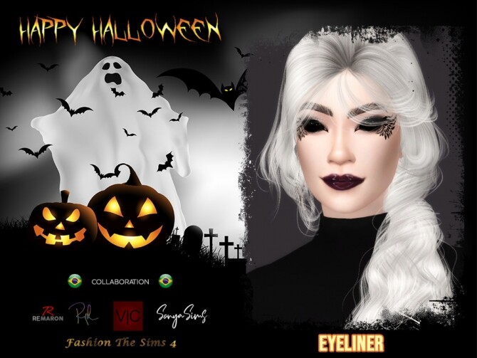 Sims 4 Halloween Eyeliner RPL11 by RobertaPLobo at TSR