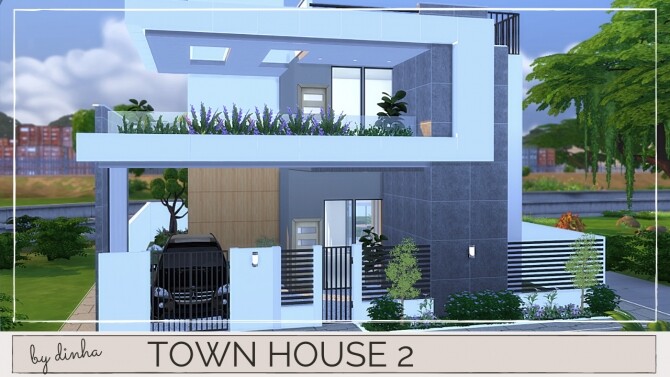 Sims 4 TOWN HOUSE 2 at Dinha Gamer
