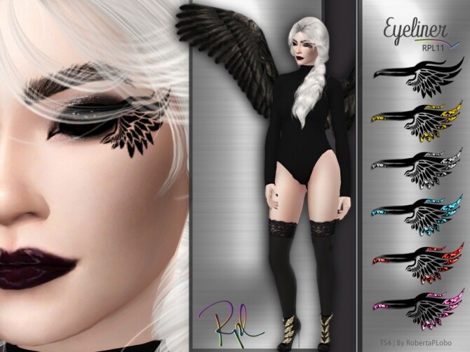 Sims 4 Halloween Eyeliner RPL11 by RobertaPLobo at TSR