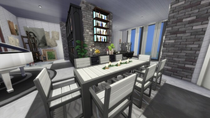 Sims 4 122 Hakim House Luxury Family Apartment by MarVlachou