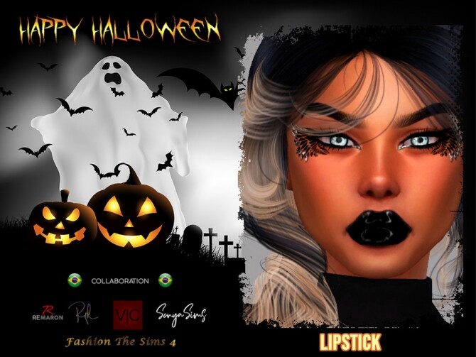 Sims 4 Halloween Lipstick Angel by LYLLYAN at TSR