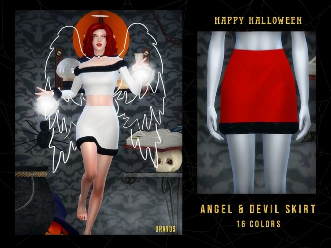 Sims 4 Angel & Devil Skirt by OranosTR at TSR