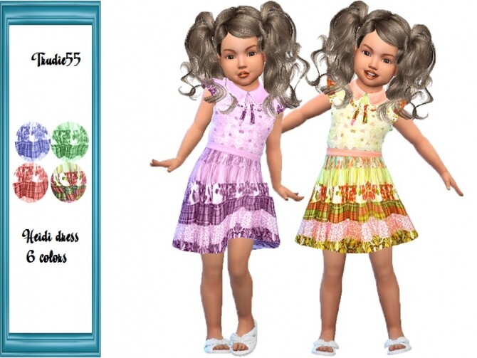 Sims 4 Heidi dress by TrudieOpp at TSR