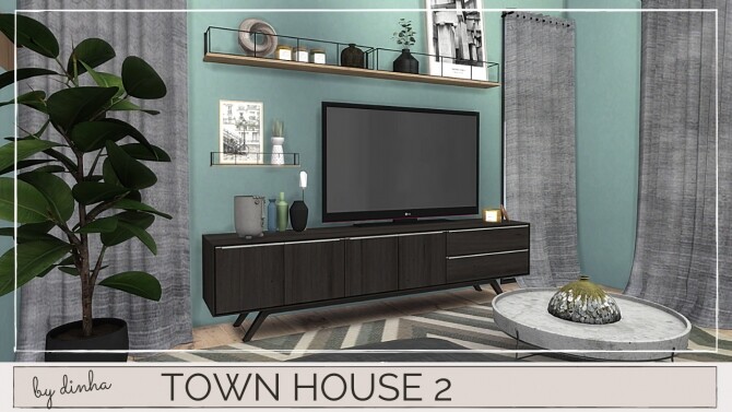 Sims 4 TOWN HOUSE 2 at Dinha Gamer