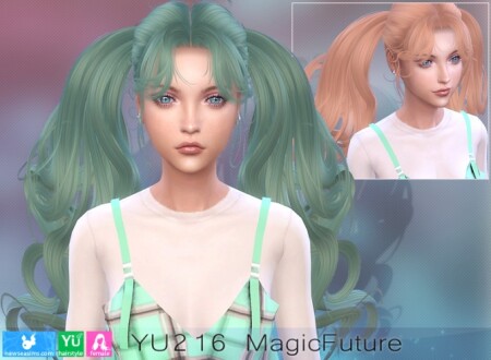 YU216 Magic Future hair (P) at Newsea Sims 4