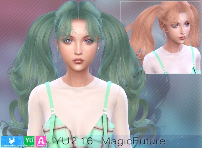 Sims 4 YU216 Magic Future hair (P) at Newsea Sims 4