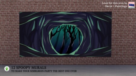 12 Spooky Mural Recolors by ImSuanne at Mod The Sims