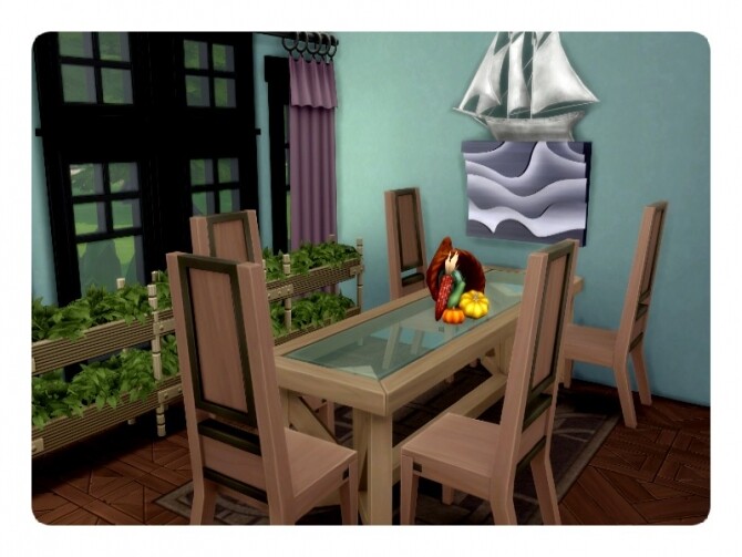 Sims 4 Fama white modern farmhouse by GenkaiHaretsu at TSR