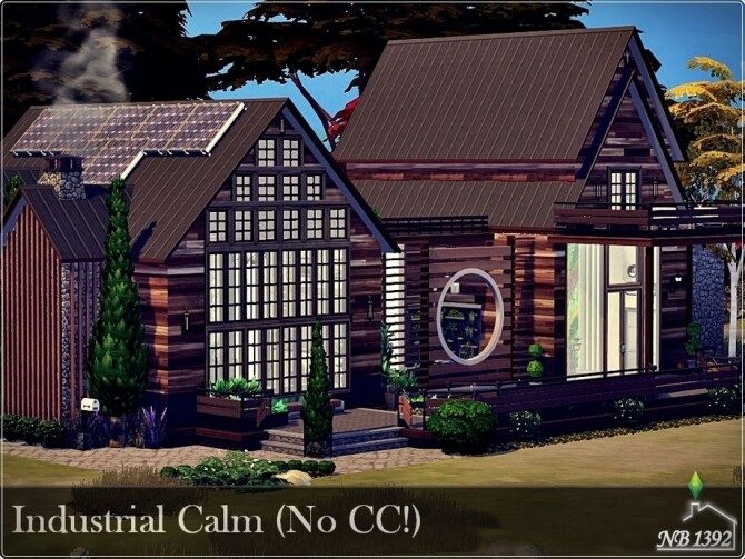 Sims 4 Industrial Calm House by nobody1392 at TSR